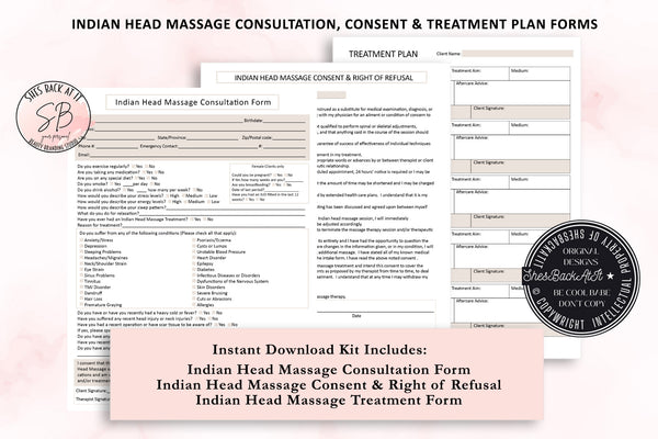 Indian Head Massage Forms
