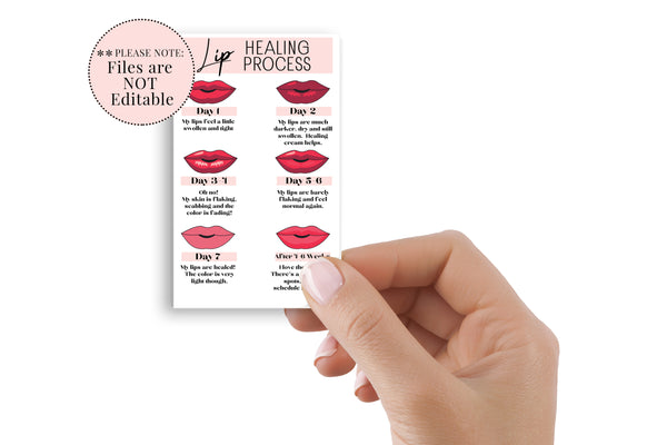 Lip Blushing Care Card