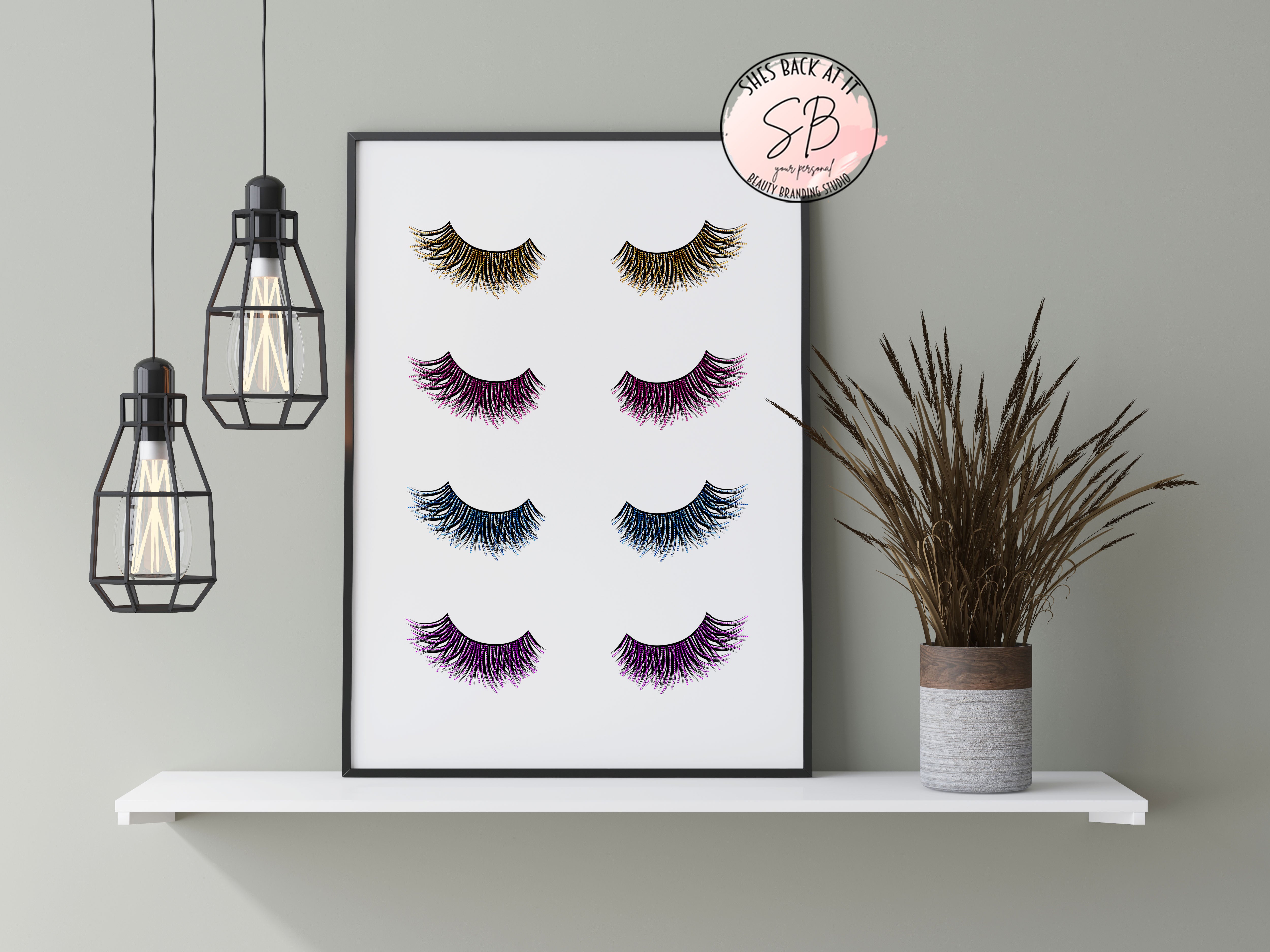 Lash Room Decor,Beauty Salon Print Decor Graphic by EvaTemplates