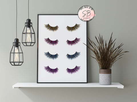 Colorful Lashes Printable Poster