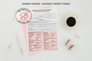 Spanish Massage Therapy Client Forms