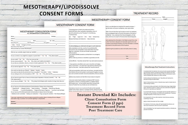 Mesotherapy Client Forms