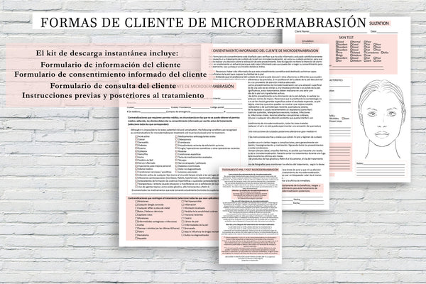 Spanish Microdermabrasion Client Intake
