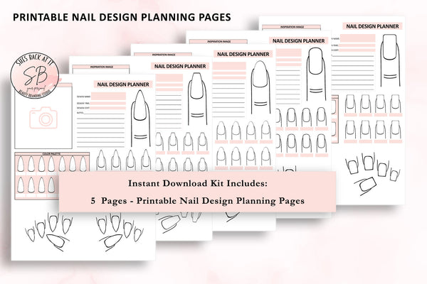 printable nail design template