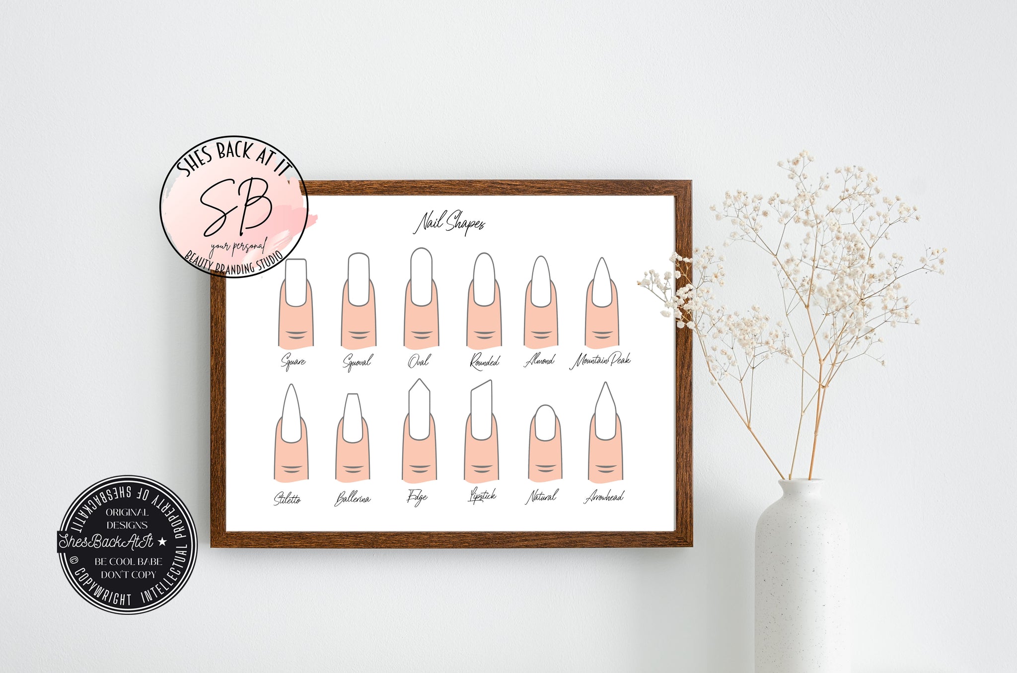 Nail Shapes Poster 