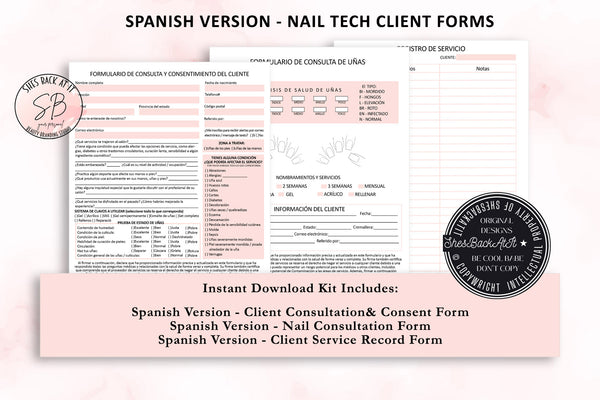 Acryllic Nails Consent Form Spanish
