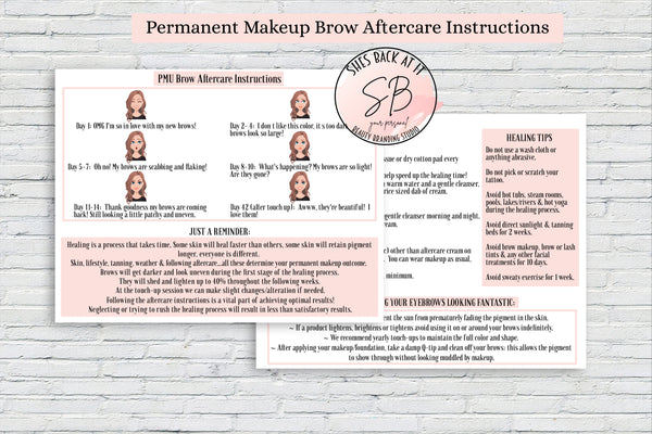 Permanent Makeup Brow Aftercare