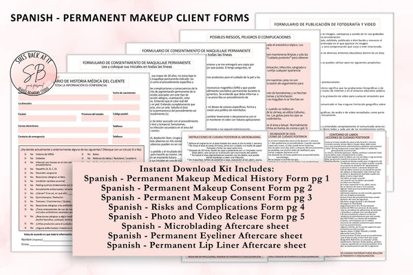 Spanish Permanent Makeup Consent Form