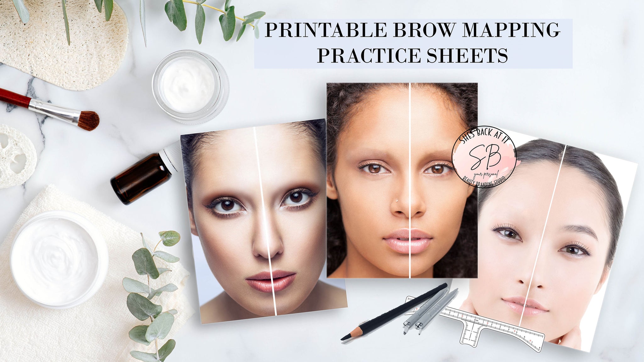 Eyebrow Shaping Practice Sheets