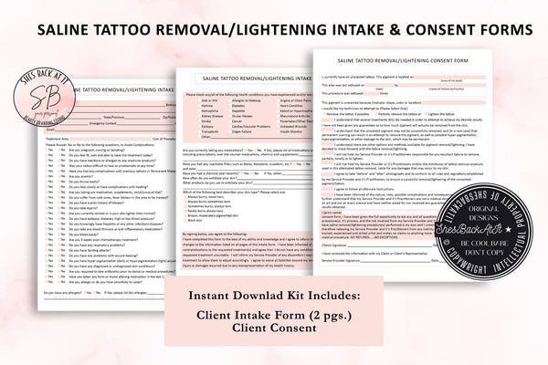Saline Tattoo Removal Forms