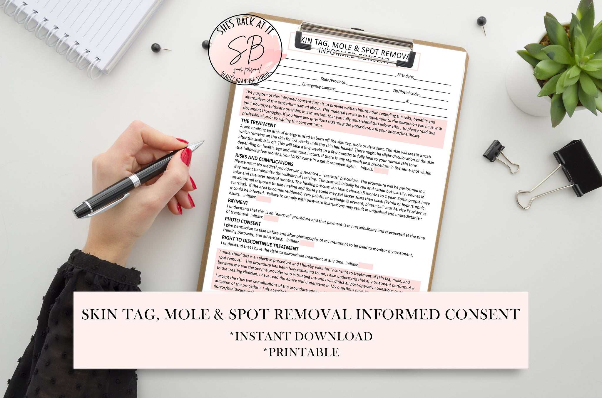 Skin Tag Removal Consent Form