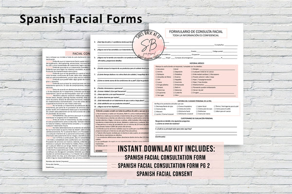 Spanish Facial Consultation and Consent Form