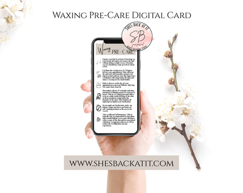 Digital Waxing Pre Care Card