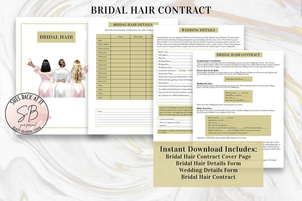 Wedding Hair Contract