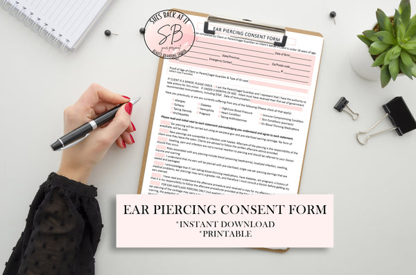Ear Piercing Consent Form