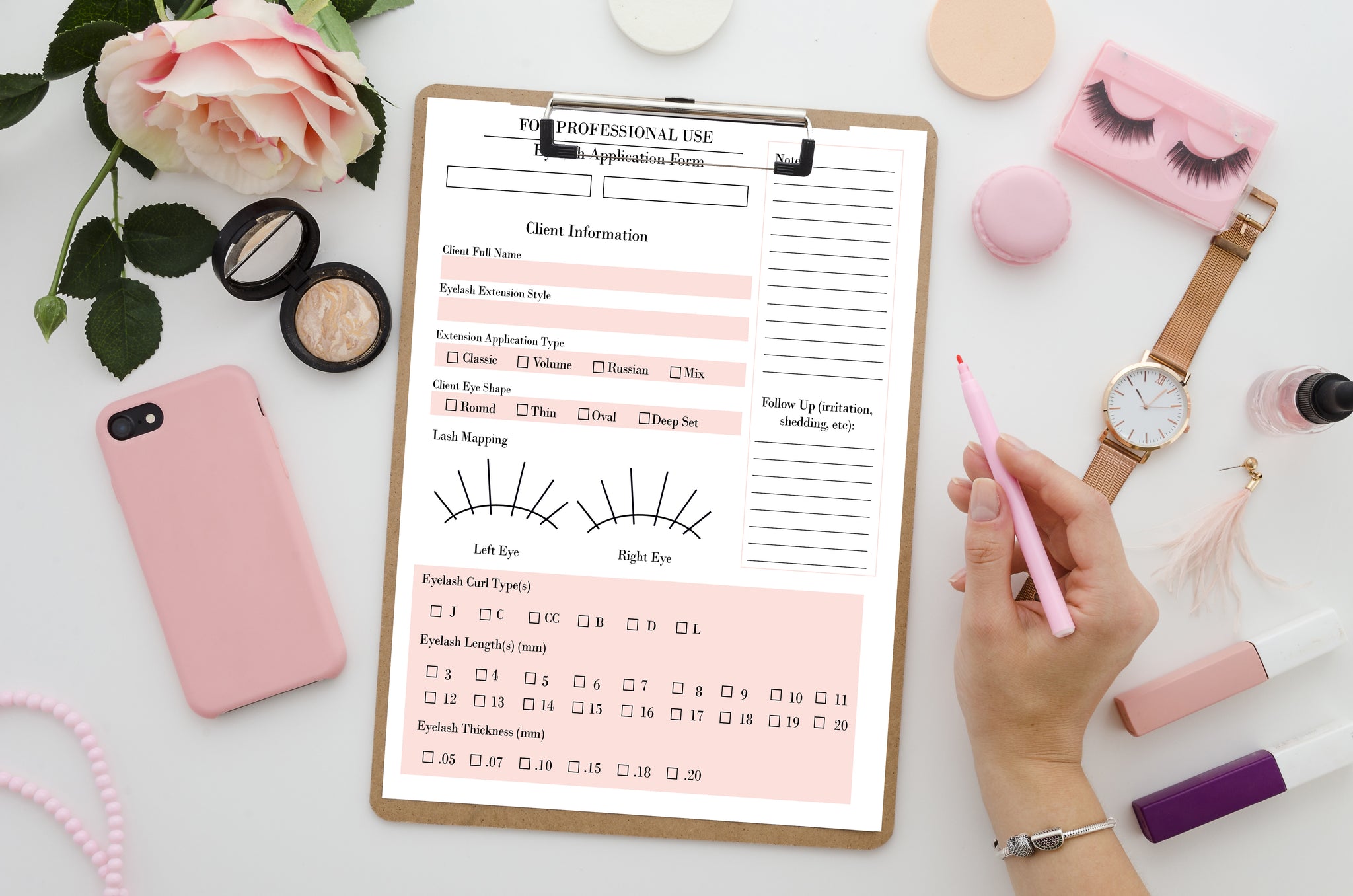 Lash Extension Application Form