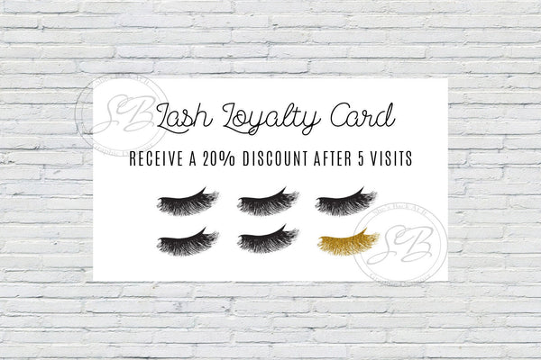 Printable Lash Loyalty Card