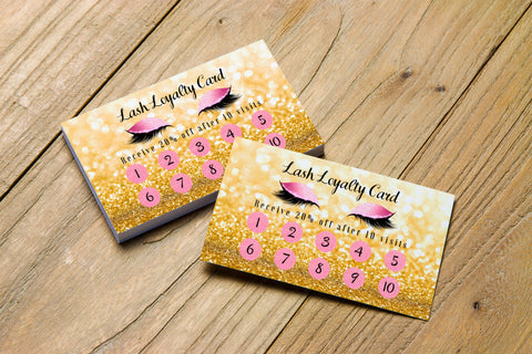 Printable Lash Extension Loyalty Card