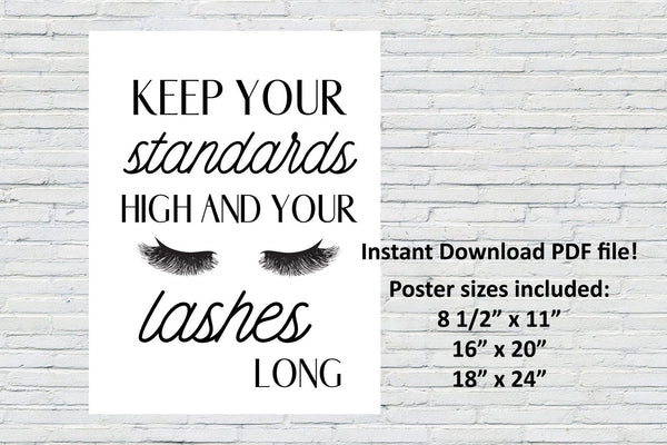Long Lashes Printable