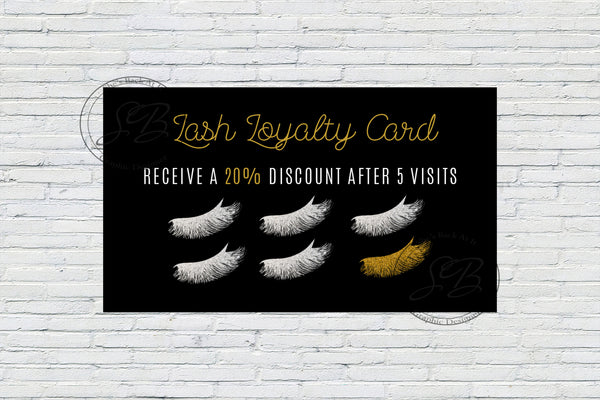 Lash Extension Loyalty Card