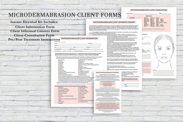 Microdermabrasion client forms