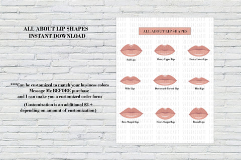 Makeup Artist Lip Shape Guide