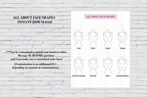 Printable Makeup Artist Face Shape Guide