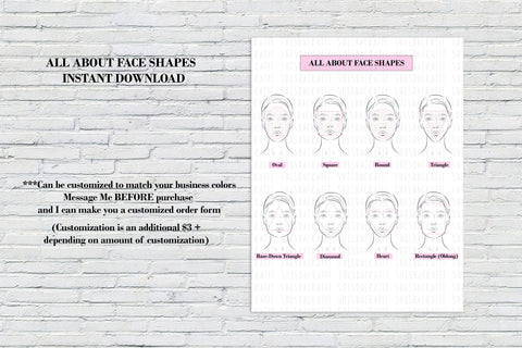 Printable Face Shape Guide