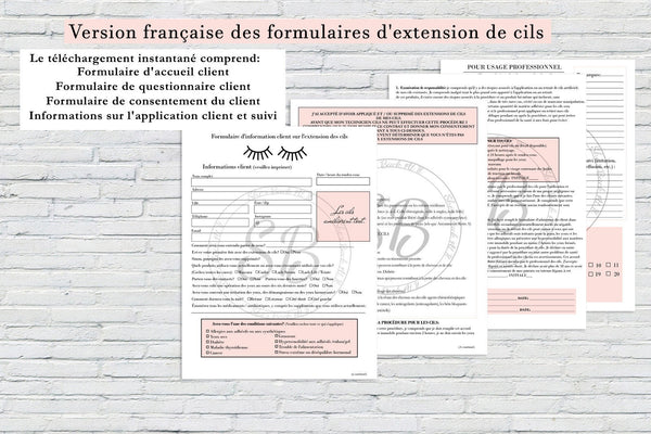 French Lash Extension Forms