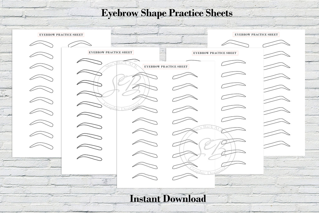 Eyebrow Practice Sheets | ShesBackAtIt | Printable Spa, Salon and Esthetician Client Forms eyebrow-practice-sheets-shesbackatit-printable-spa-salon-and-esthetician-client-forms