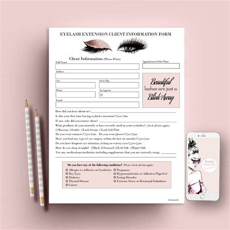 Eyelash Extension Consent Form