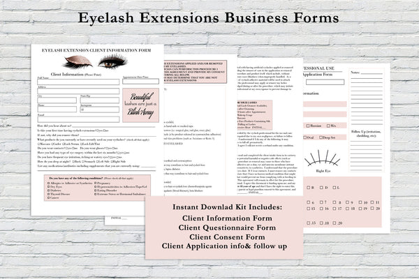 Eyelash Extension Client Forms