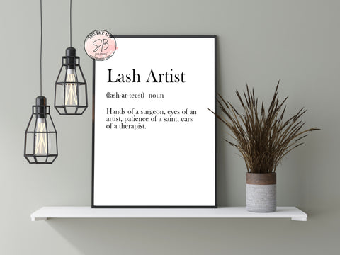Lash Artist Definition Poster
