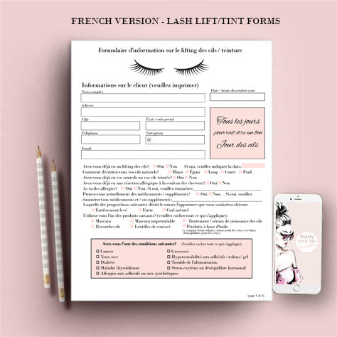 French Lash Lift and Tint Form